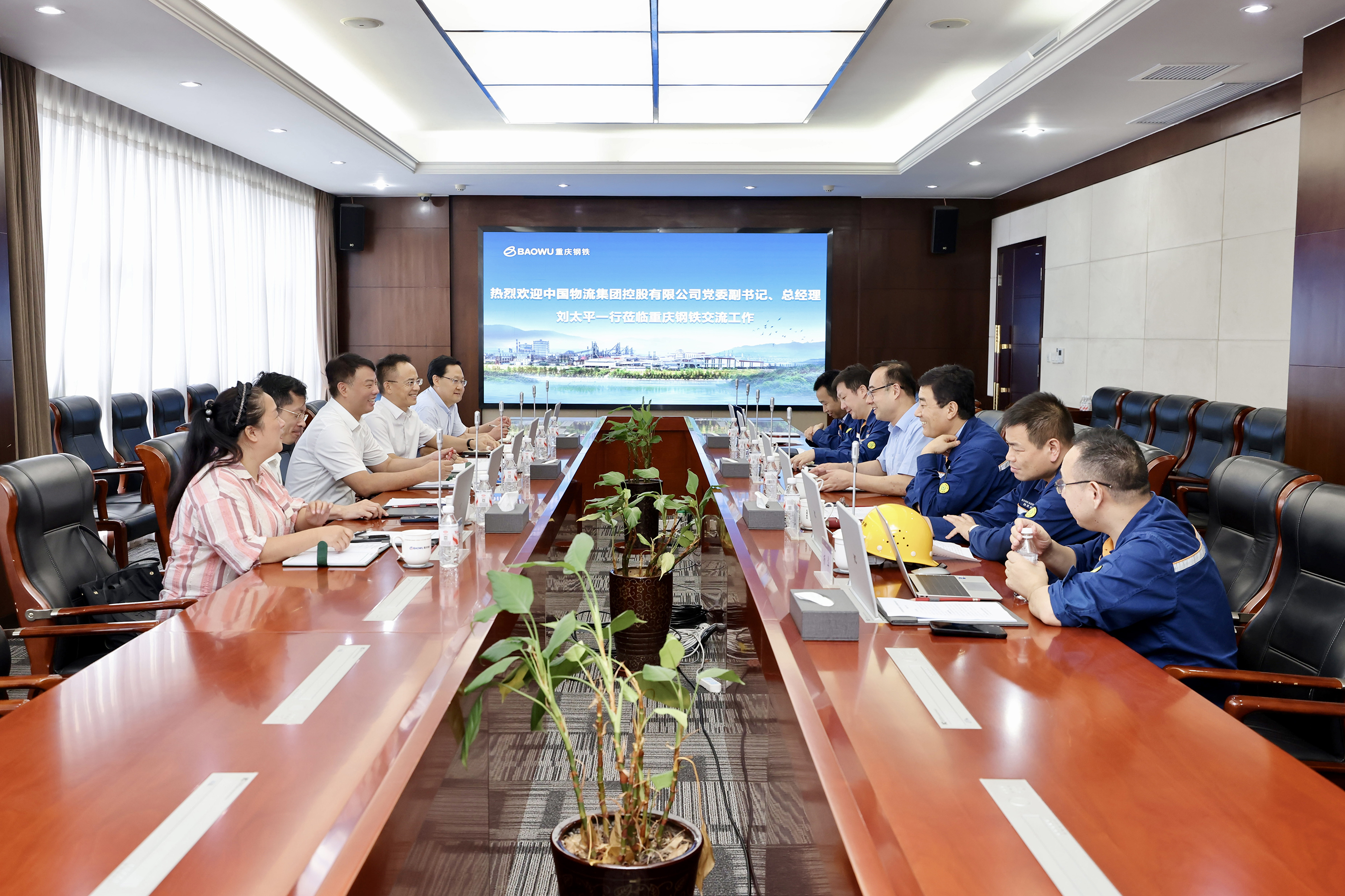 中国物流控股有限公司党委副书记、总经理刘太平一行到访重庆钢铁